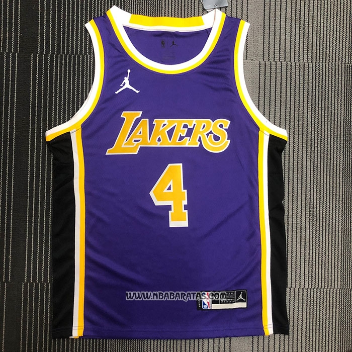 Camiseta Los Angeles Lakers Rajon Rondo #4 Statement Edition 2021-22 Violeta